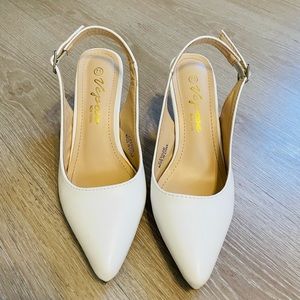 White Sling-backs